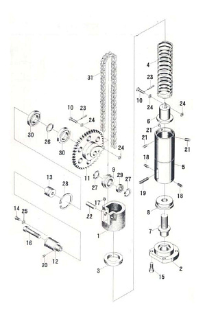 Цепь привода №31 для KR50
