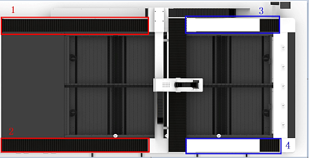 Кожух защитный оси Y (гармошка, 1 комплект - 4шт.)