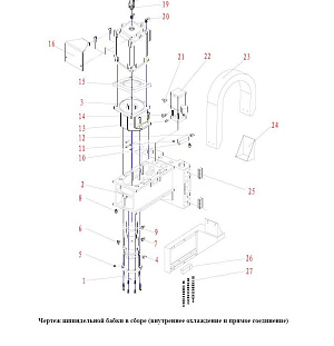 Шпиндель 8000RPM BT40 для станка KVL850